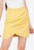 ZALORA BASICS yellow Basic Wrap Ruched Mini Skirt 2925EAACAD6E2DGS_3