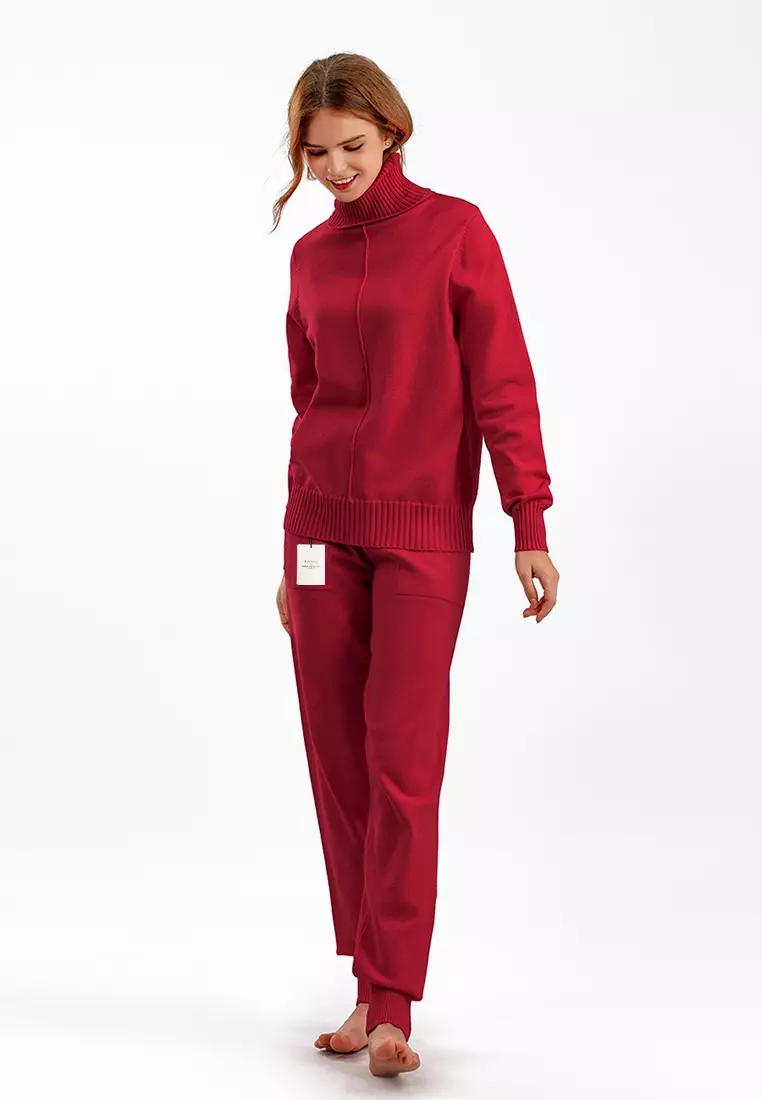 Red high hotsell neck shoes