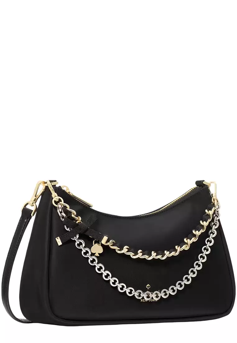 Margot Nylon Convertible Crossbody Bag - Black KN256