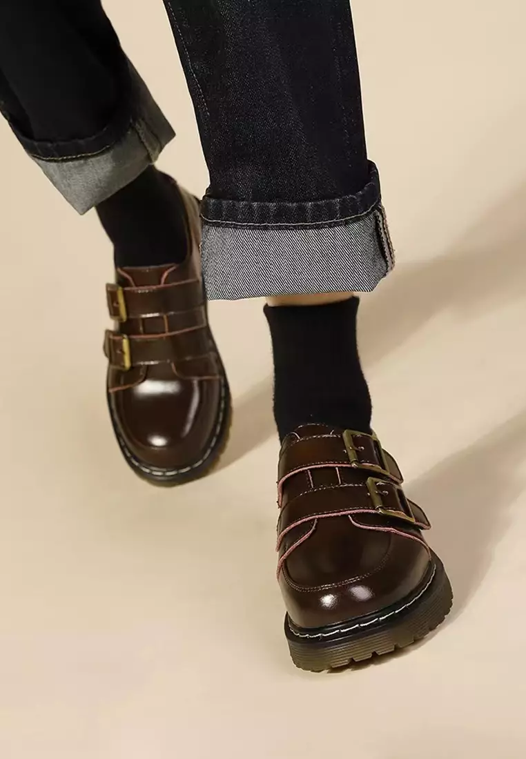 3.5CM Leather Monk Strap Shoes MZ2229-1