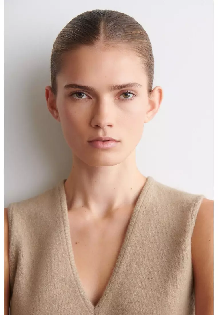 WOOL V-NECK TUNIC VEST