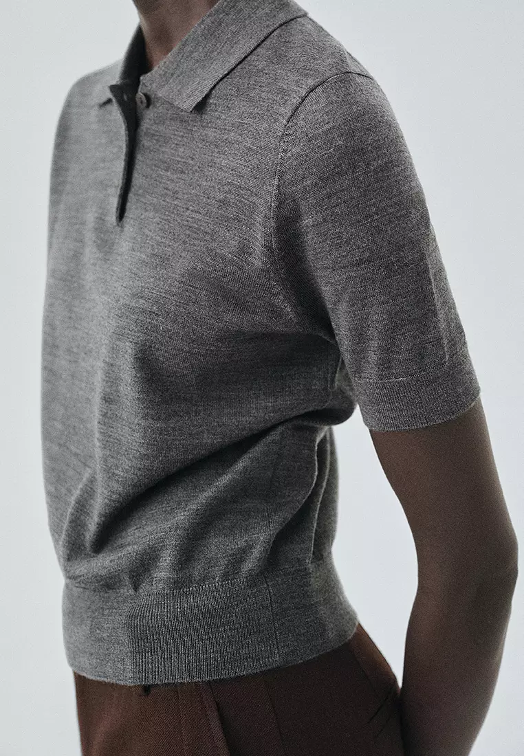 100% Wool Polo-Neck Sweater