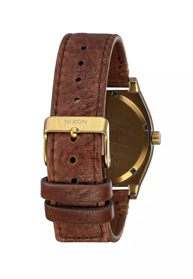 TIME TELLER BRASS/GREEN CRYSTAL/BROWN