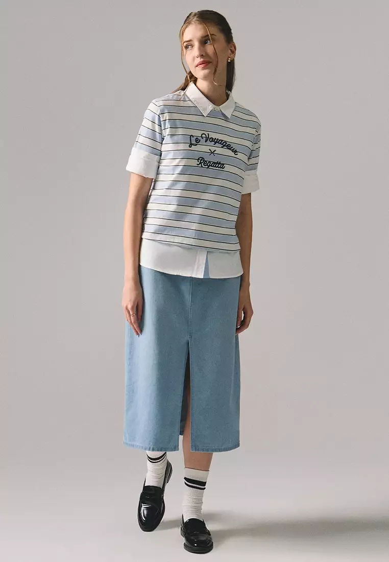 Chain Stitch Embroidered Graphic T-Shirt