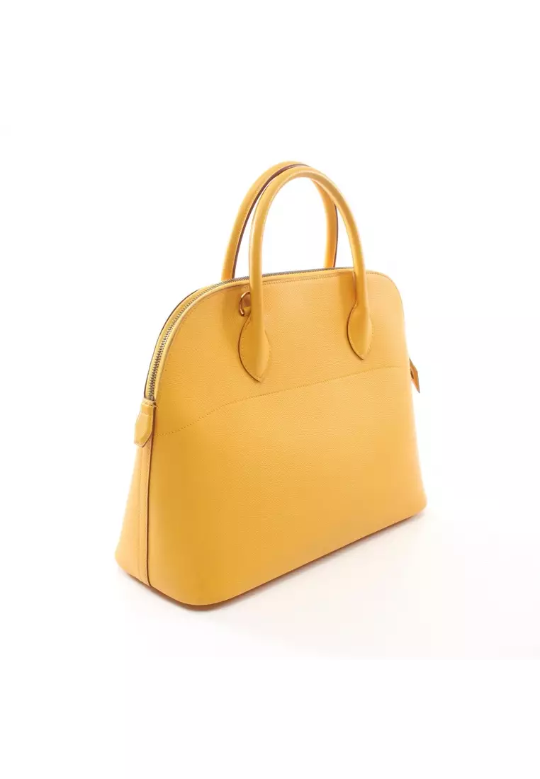 HERMES Kelly Strap Epsom Courchevel Jaune Yellow Bolide Gold