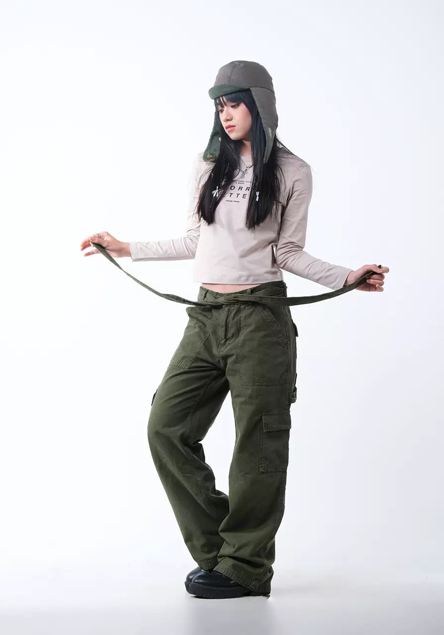 Kaos Wanita Baby Tee Tuka Khaki