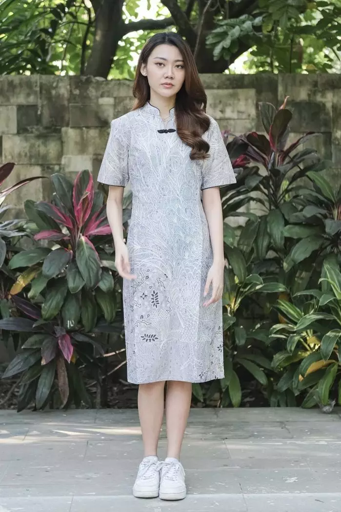 Kirana Lilac Dress Wanita  Digital Print