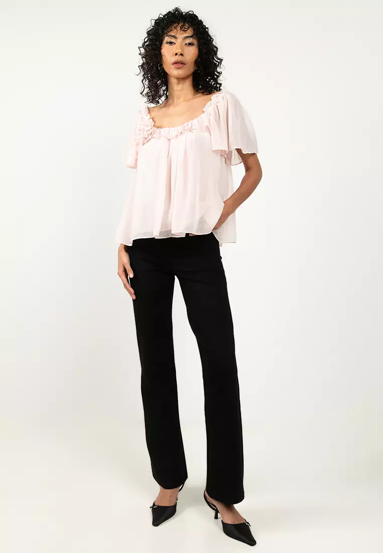 Short Sleeve Flower Top