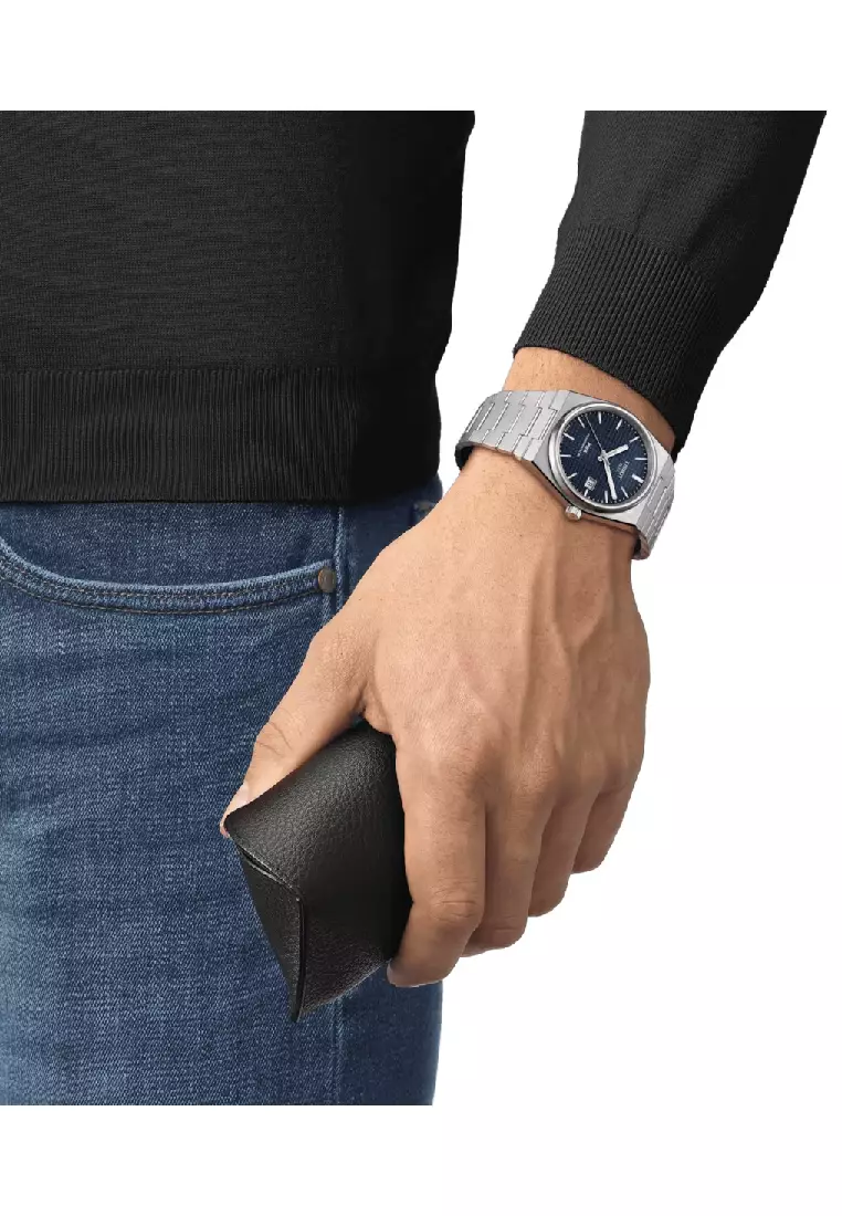Tissot Prx Powermatic 80 Dial Blue Stainless Steel Men's Watch T1374071104100