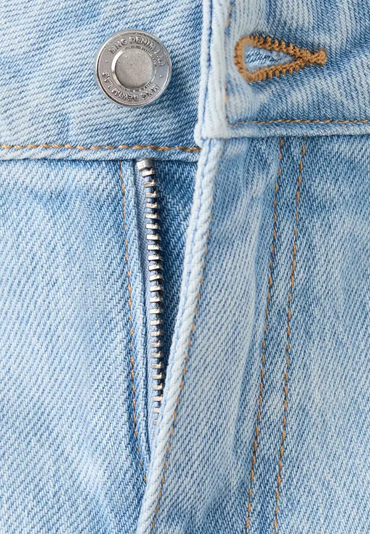 Turned-Up Straight Jeans