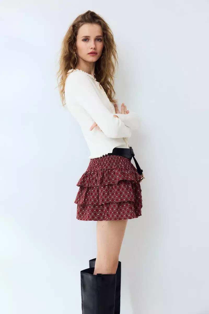 Frill-trimmed cardigan