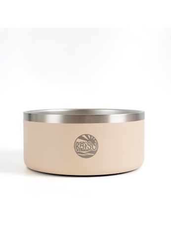 KAISU beige Kaisuph Insulated Stainless Steel Pet Bowl In Sand 32oz E8F10ESED1A3BCGS_1