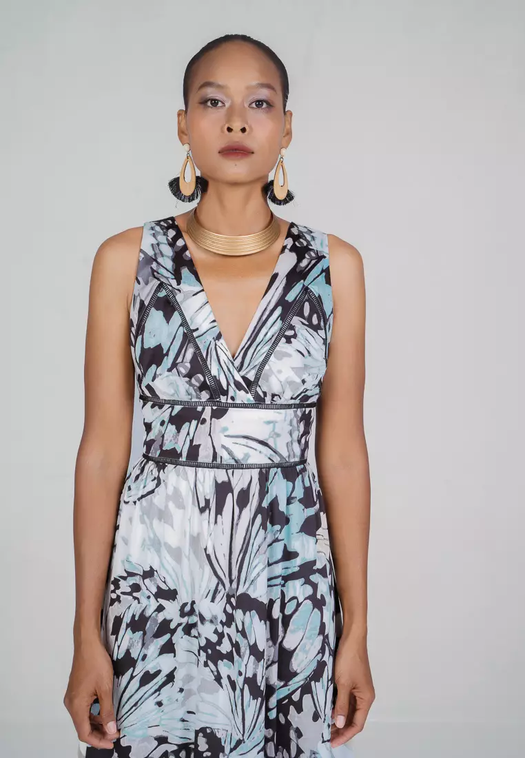 New Linen New Horizon Maxi Silk Dress