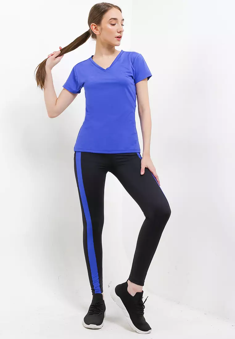 Celana Panjang Legging Olahraga Ladies Sport Long Pants Active Sport Olahraga Senam Yoga Pilates Gym Ketat Spandex
