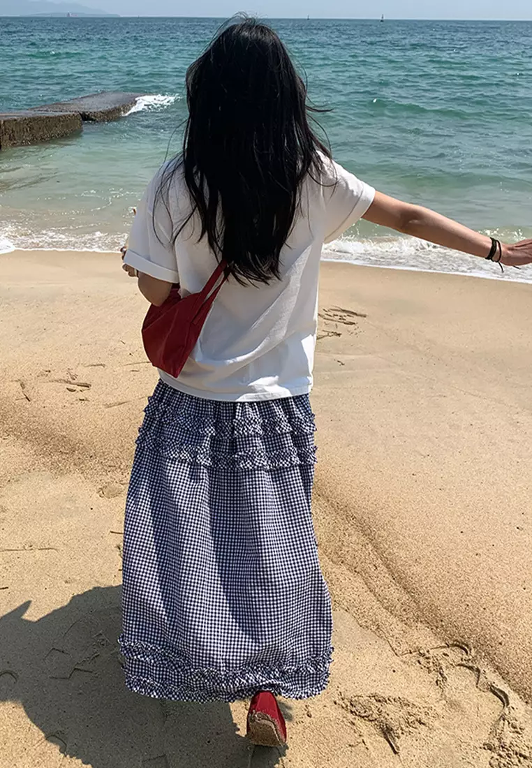 2025 Summer Printed Simple Round Neck T-shirt CA25042919W