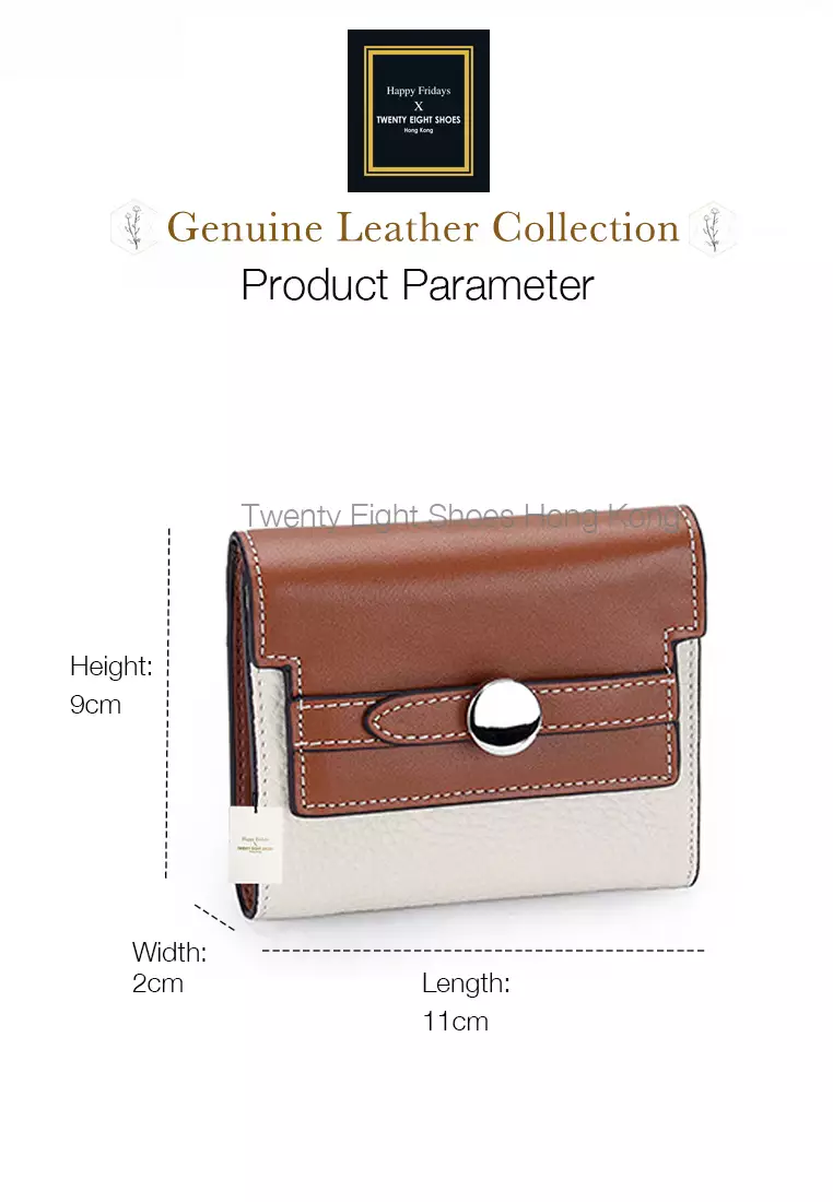 Texture Patching Full Grain Leather Trifold Wallet JW YT-2319
