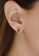 Aquae Jewels pink Earrings Princess 18K Gold and Diamonds with Ruby - Emerald - Sapphire - Rose Gold,Ruby 14804ACD033541GS_5