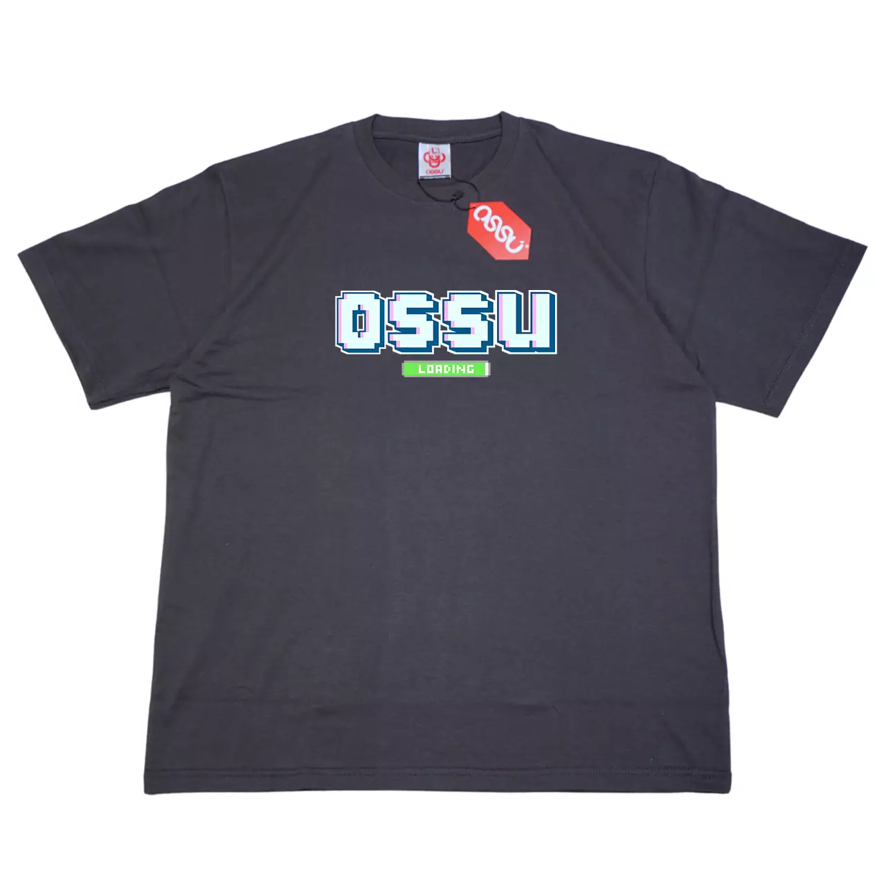 OSSU Logo Font Loading - Grey Tshirt