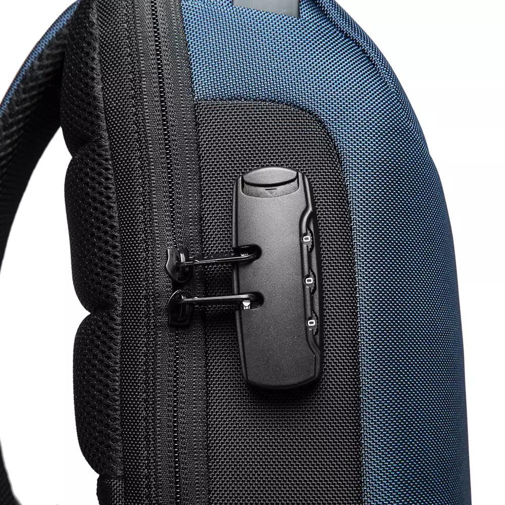 Bange BG22085 Tas Selempang Sling Bag Pria Lock - BLUE