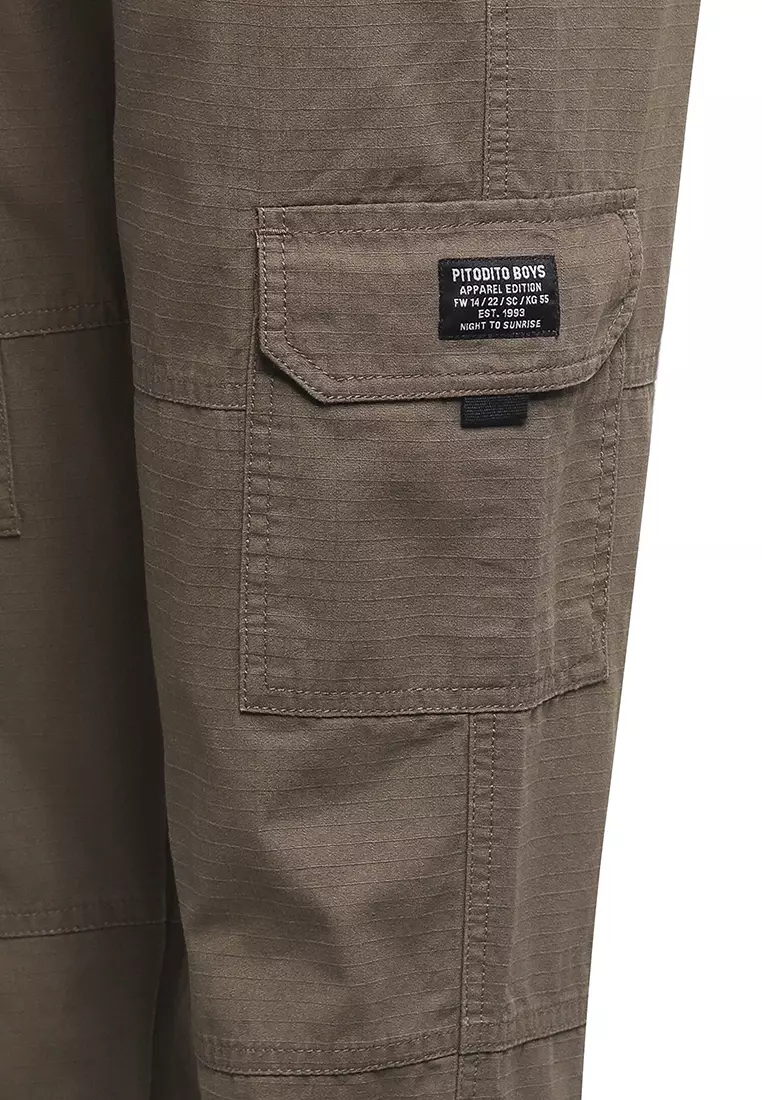 Pito Dito Boy Damianus Celana Jogger Panjang anak Olive