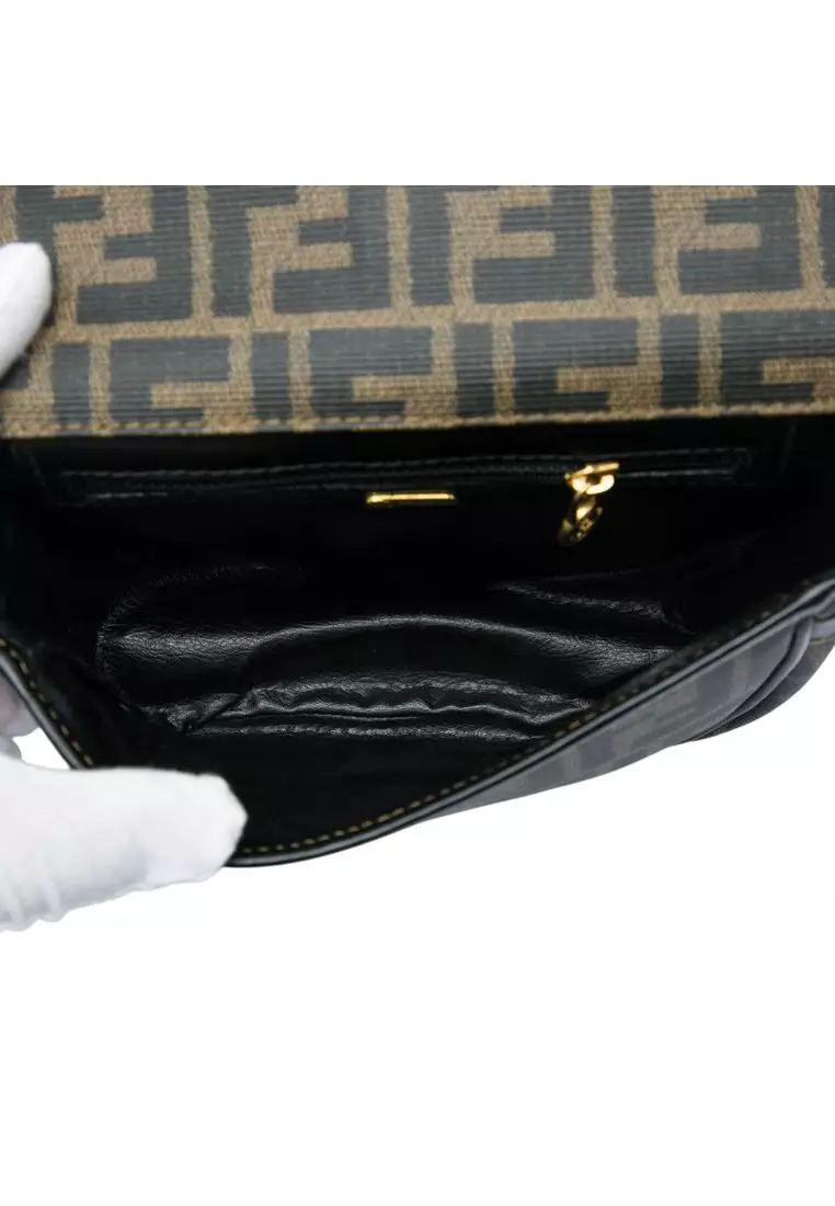 Pre-Loved Fendi Zucca Canvas Crossbody