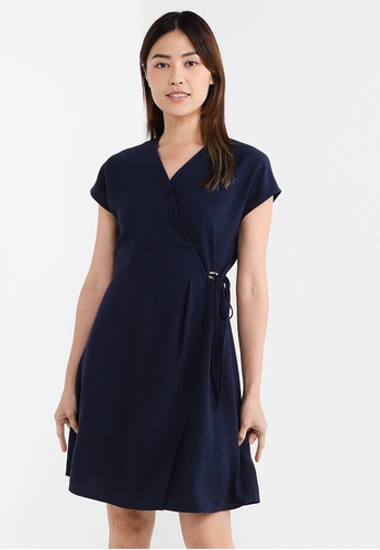 G2000 navy Crepe Wrapped Dress BE384AADC6C00EGS_1