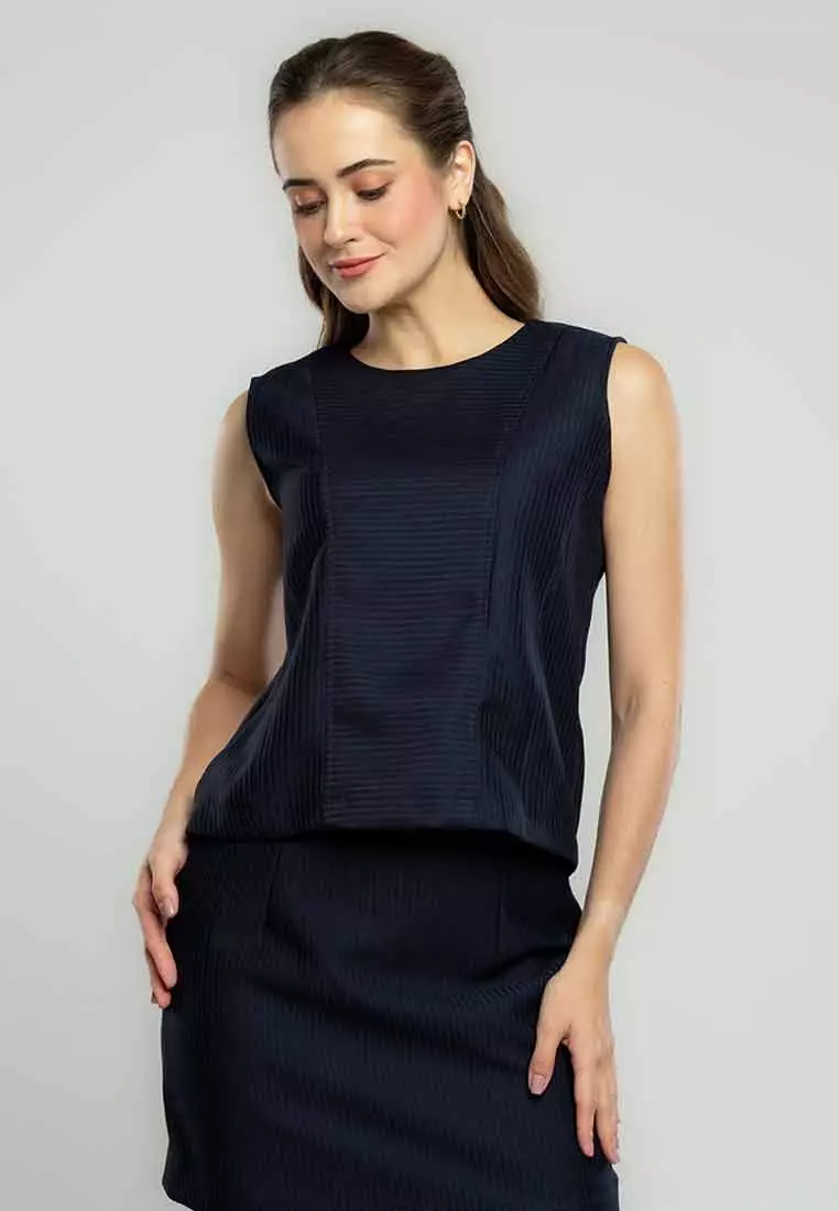 Whitney Textured Sleeveless Top
