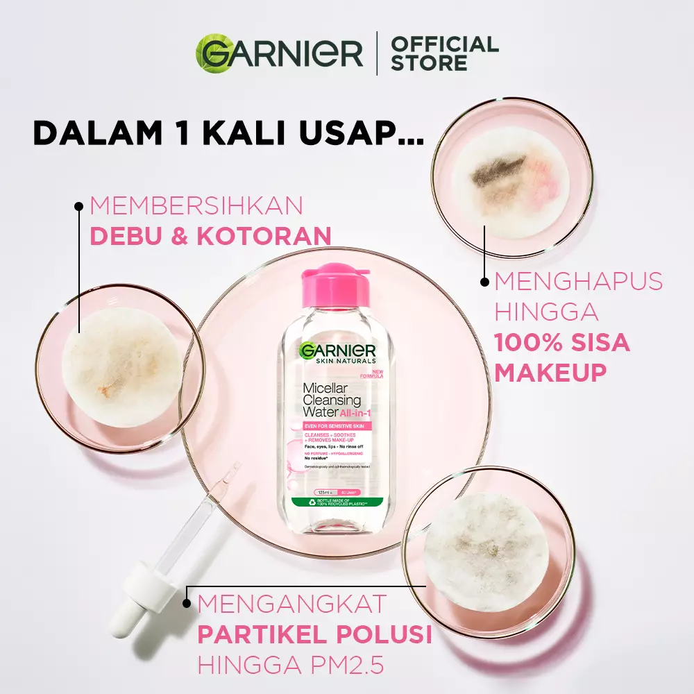 Garnier Micellar Water Pink 400ml (Twin Pack)