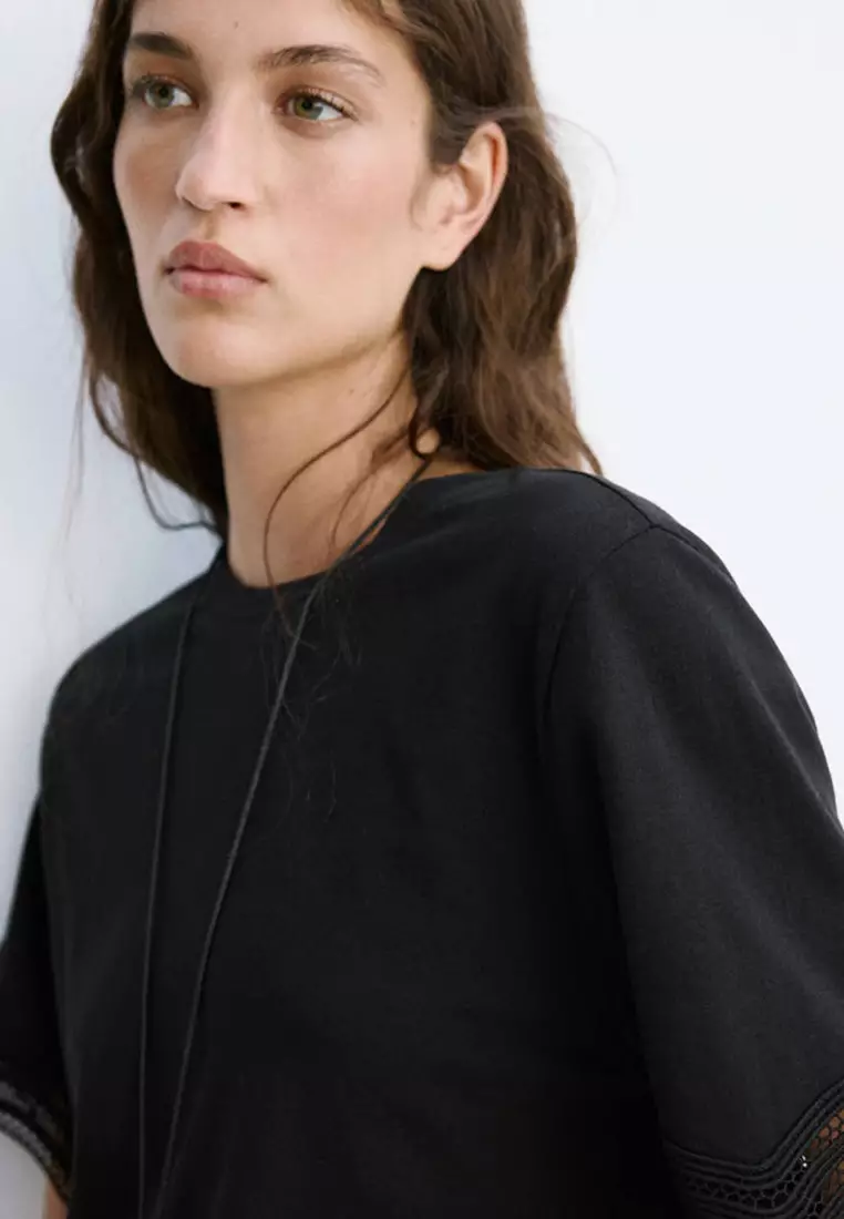 Cotton Top With Broderie Anglaise Details