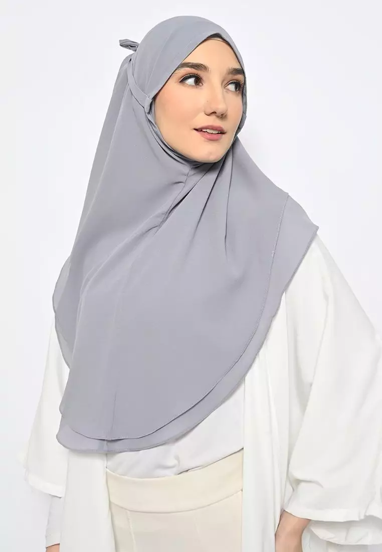 Bergo Khimar Azzura Grey