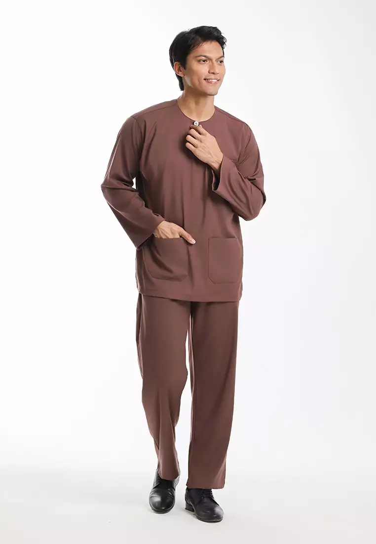 Alain Delon Baju Melayu Teluk Belanga Dewasa - 19026003-83BrunetteBrown