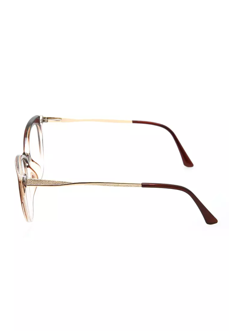 Kiano Kacamata Wanita Anti Radiasi Glasess Frame Material Plastic ORIGINAL - Brown Transparent
