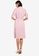Hopeshow pink Short Sleeve Button Midi Shirt Dress 0607BAAB456962GS_2