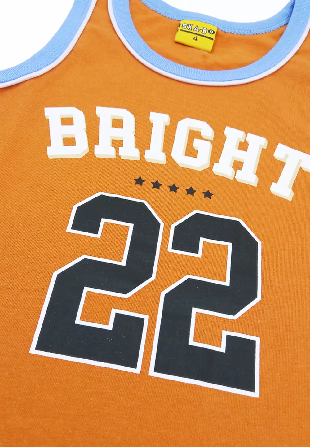 Wakakids Setelan Anak Laki Laki Baju Singlet Usia 6 Bulan Hingga 5 Tahun Set Celana Kaos Motif Bright 22 4081 Orange