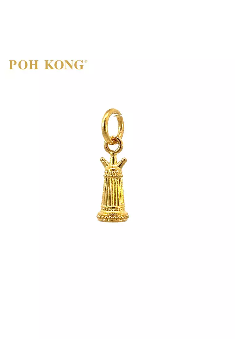POH KONG 916/22K Yellow Gold Chess Pendant