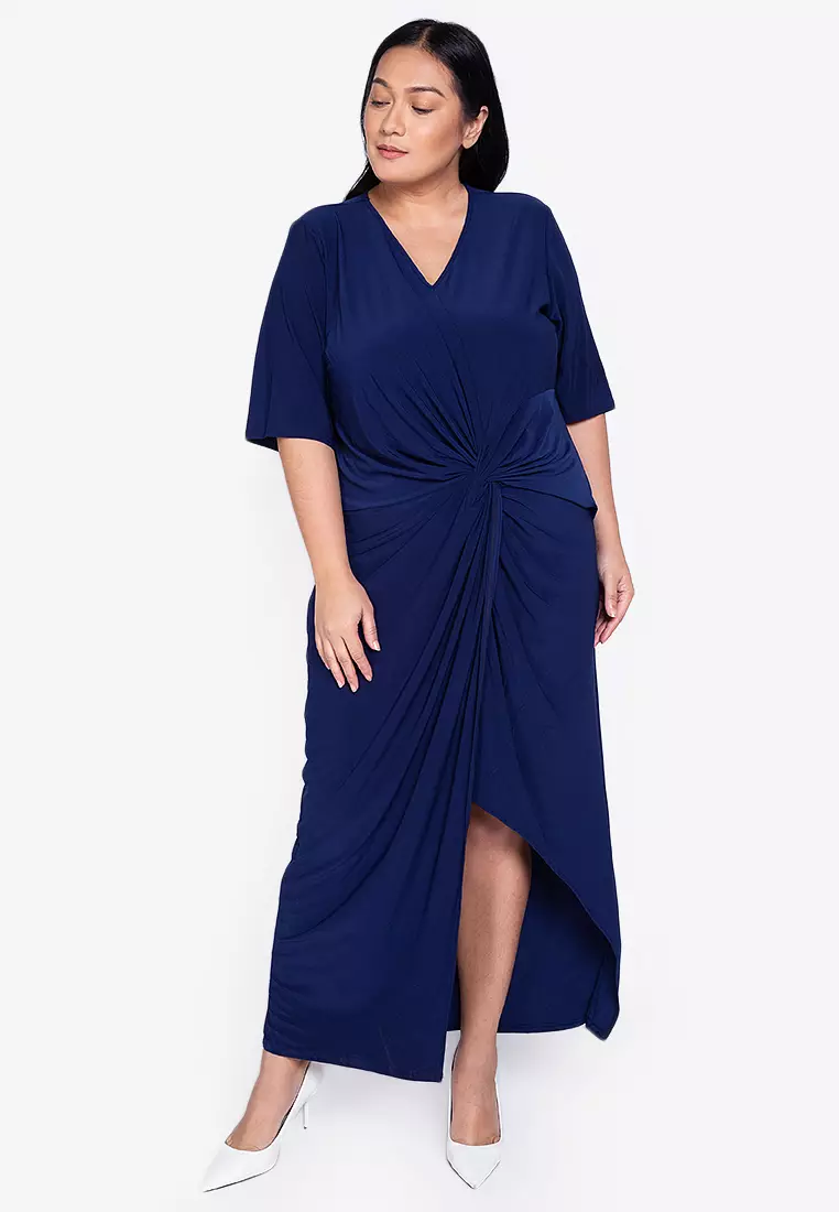 Buy Curvy Plus Size Front Twist Maxi Dress 2024 Online | ZALORA Philippines