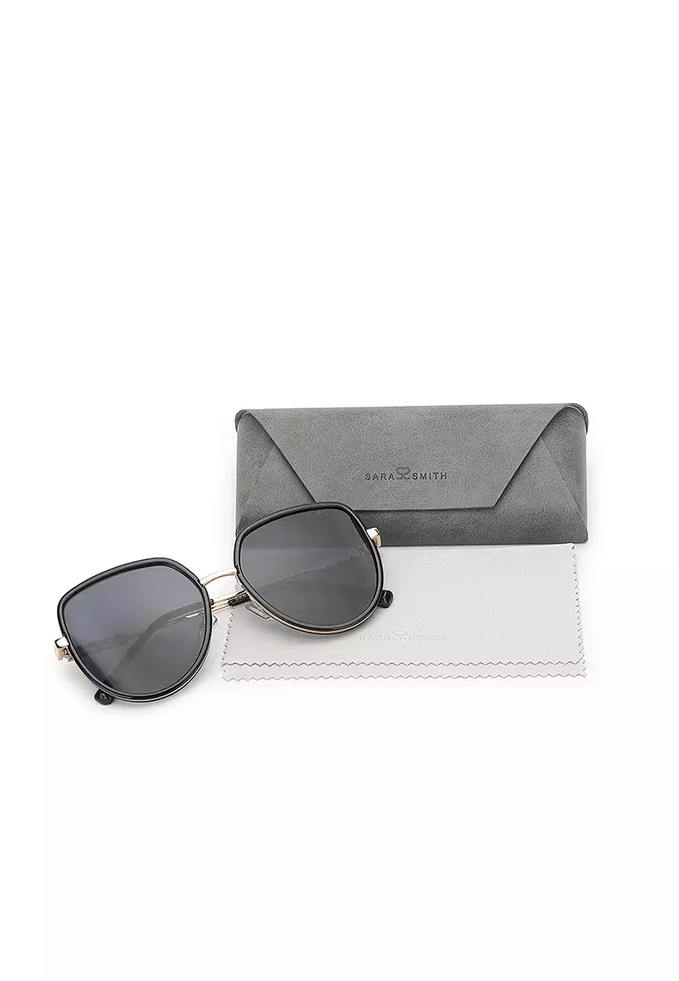 Unisex Fashion Sunglasses - Glossy Black / Grey