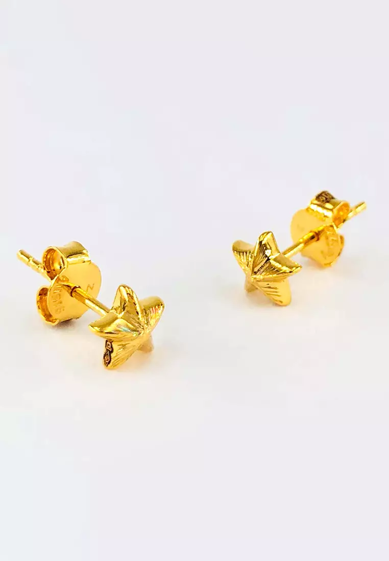 LOUIS VUITTON Earrings M00463 Heart LV Logo Mark Earrings gold
