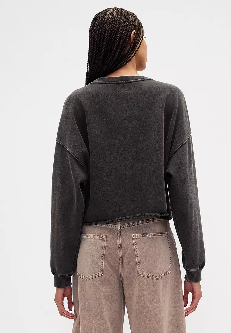 Crop Crew Neck Sweatshirt