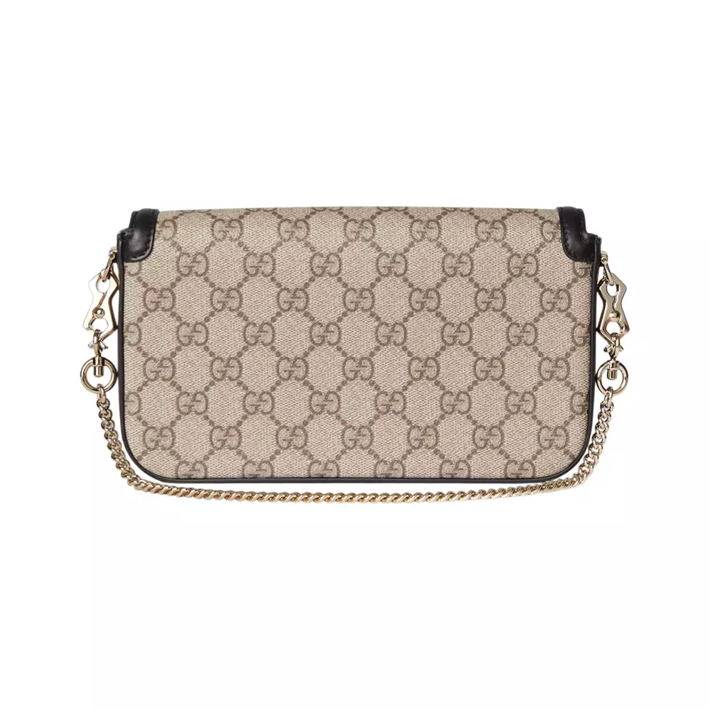 Horsebit 1955 Soft Small Shoulder Bag Supreme Black Beige Ebony