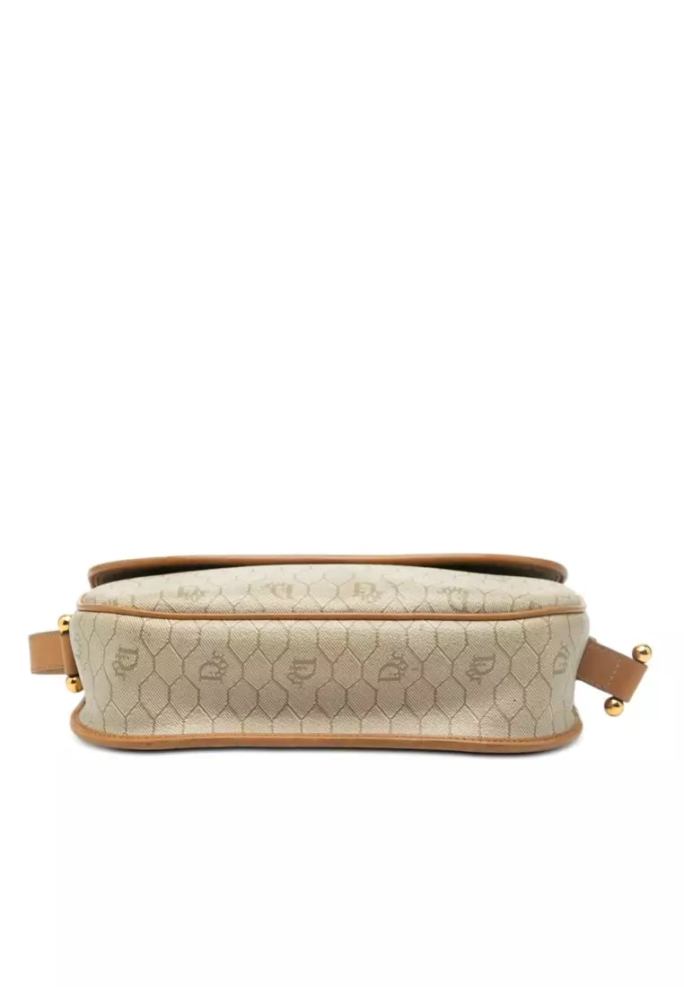 Pre-Loved Dior Honeycomb Coated Canvas Crossbody