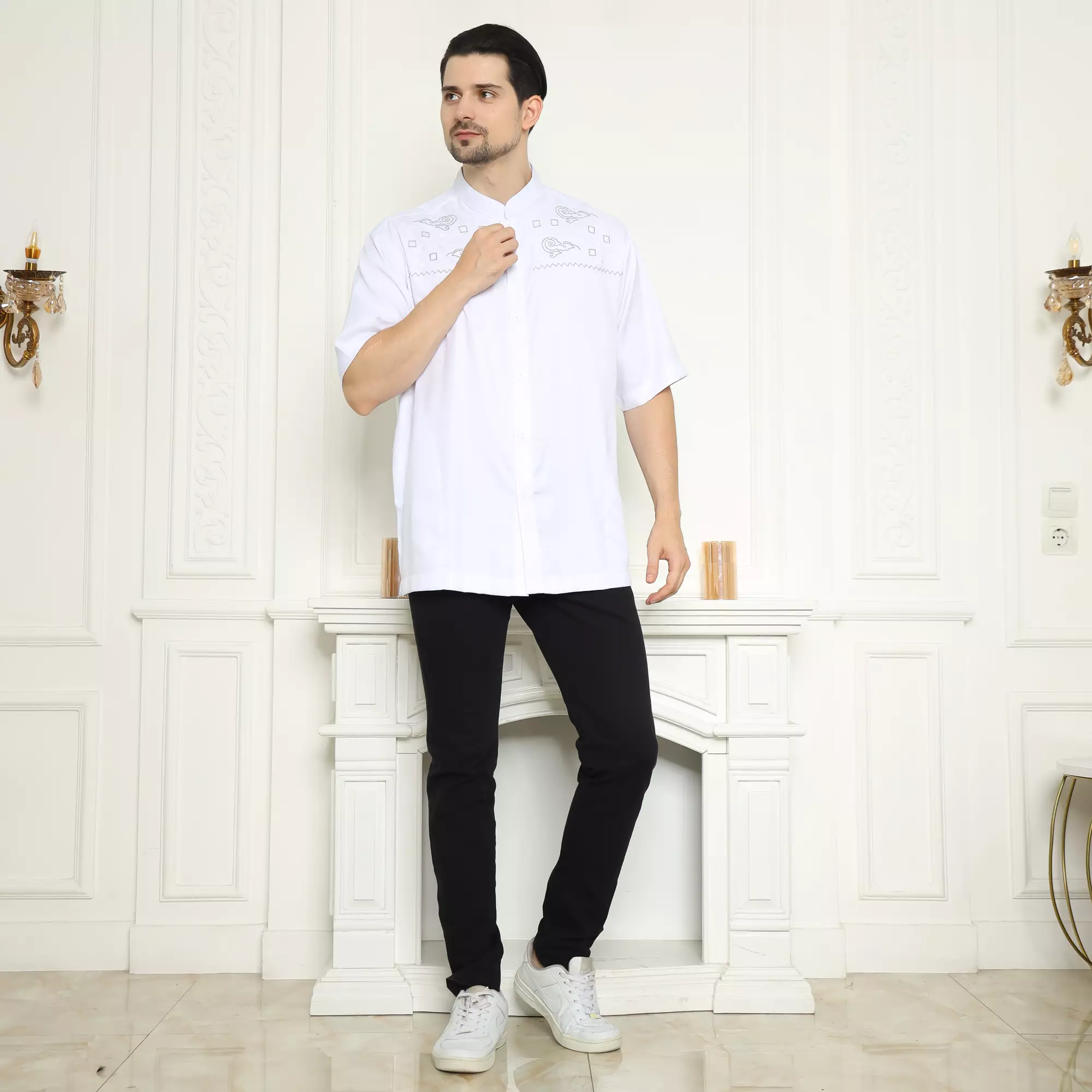 Baju Koko KK 42 White Lengan Pendek