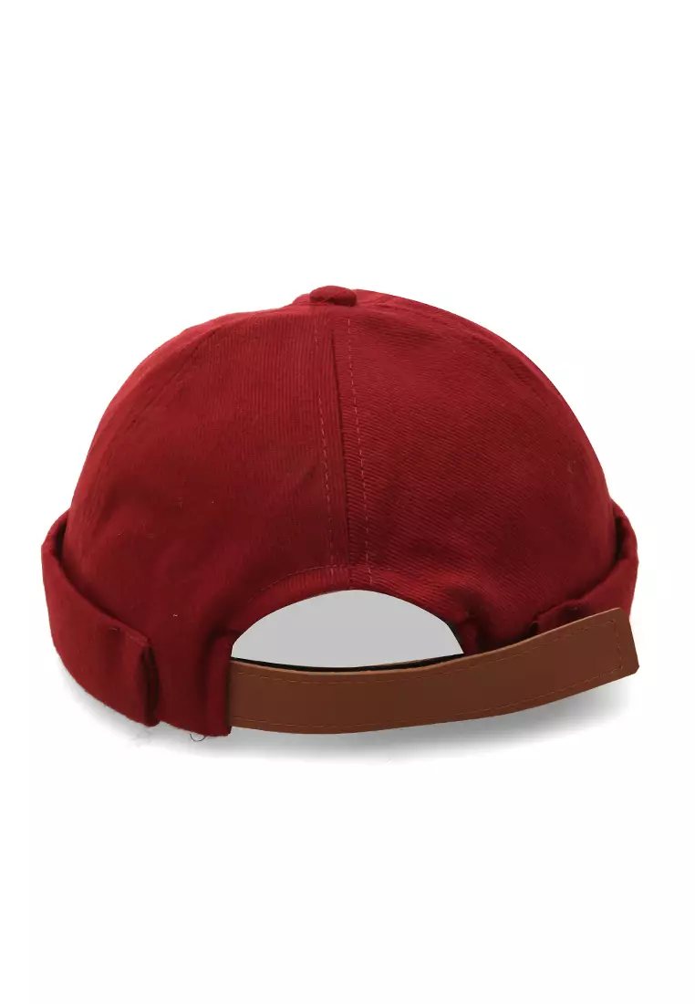Kai Topi Peci Miki Hat Polos Pria Wanita Uniqe Design Material Cotton ORIGINAL - Maroon