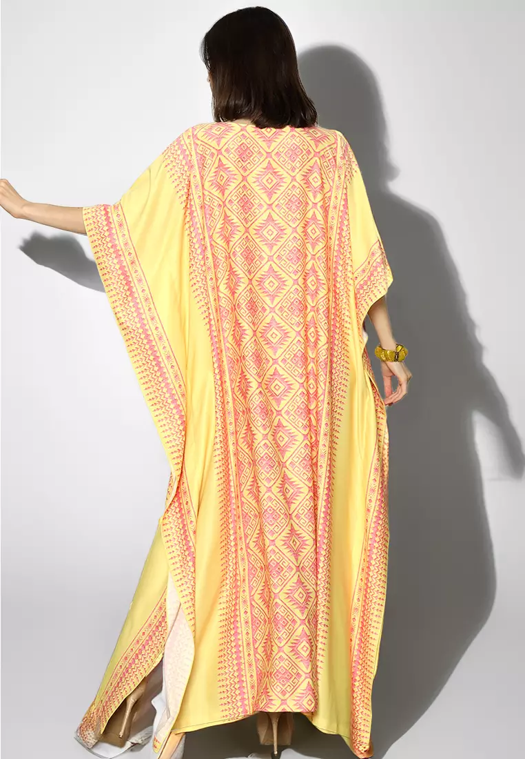Kanzi Exclusive Short Sleeve Songket Kaftan