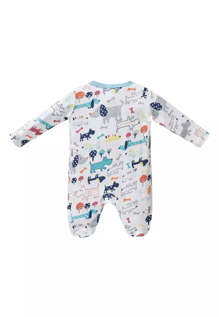 Baby Boy Cotton Sleepsuit Puppy All In One Jumpsuit