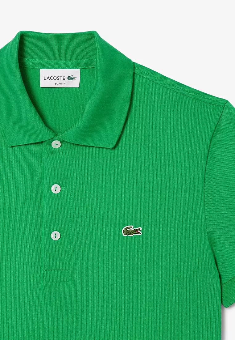 Slim Fit Stretch Mini Piqué Polo Shirt