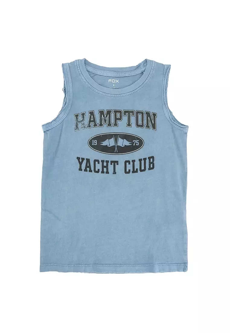 Light blue Girls Print Tank