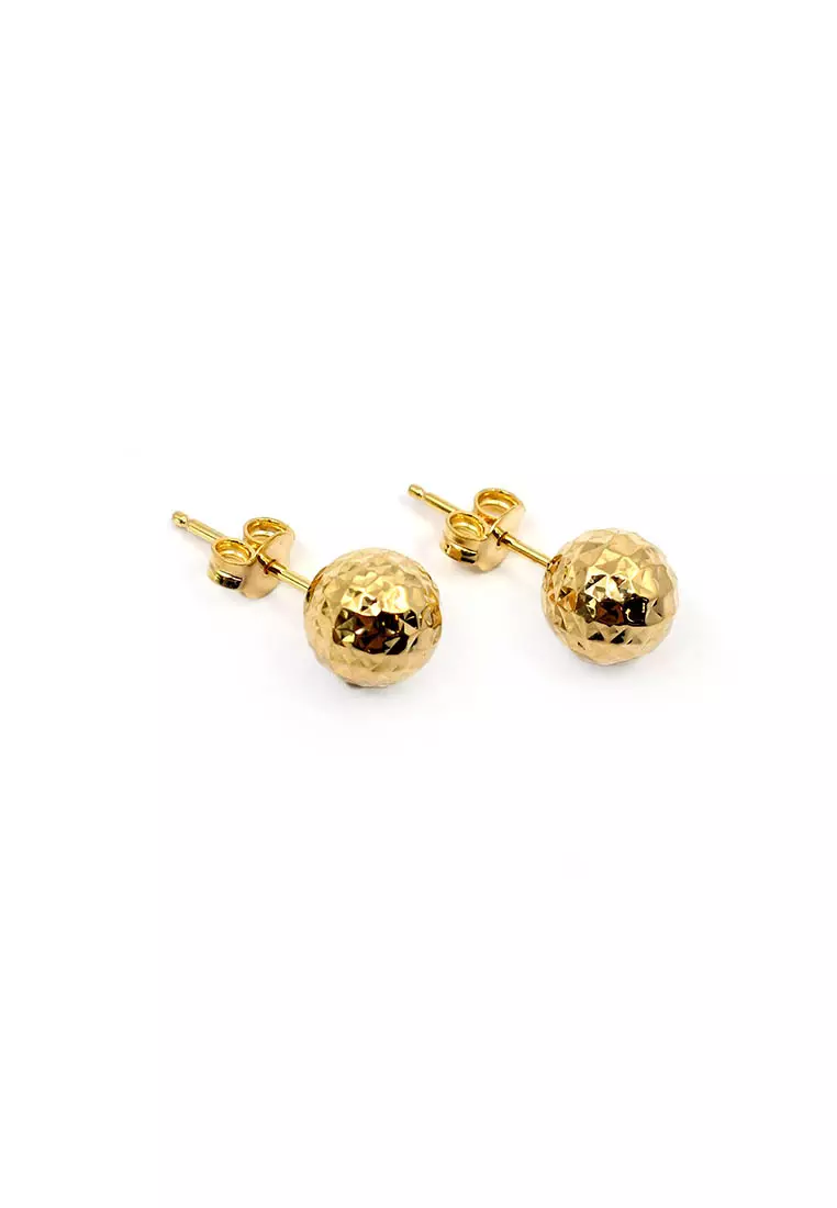18K Italian Made Yellow Gold Earrings