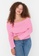 Trendyol pink Plus Size Off The Shoulder Jumper 31FEAAAD1A9271GS_6