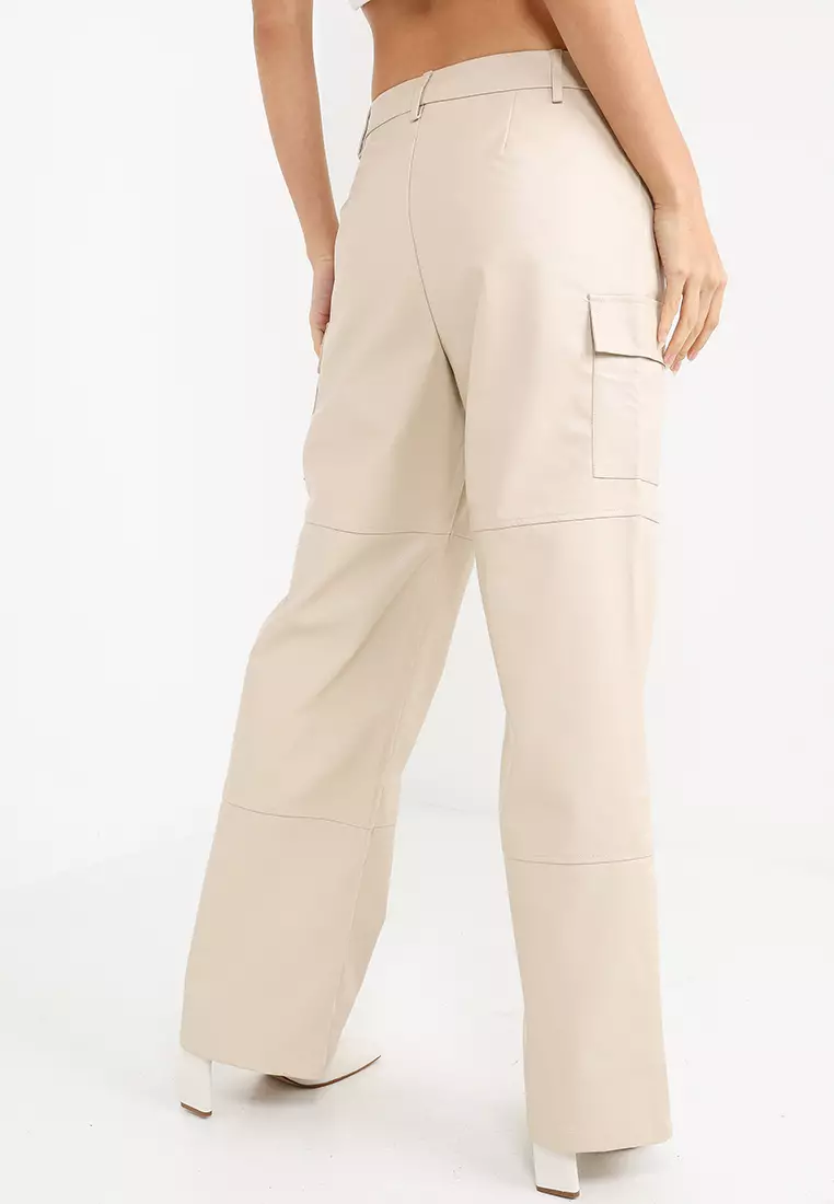 Walk On The Wild Side PU Cargo Pants
